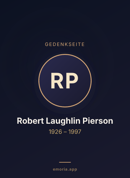 Gedenkportrait von Robert Laughlin Pierson