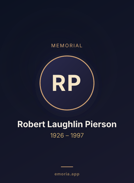 Memorial portrait of Robert Laughlin Pierson