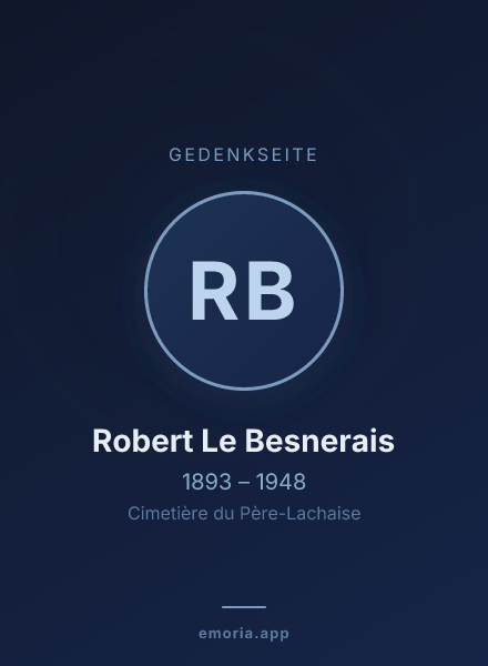 Gedenkportrait von Robert Le Besnerais