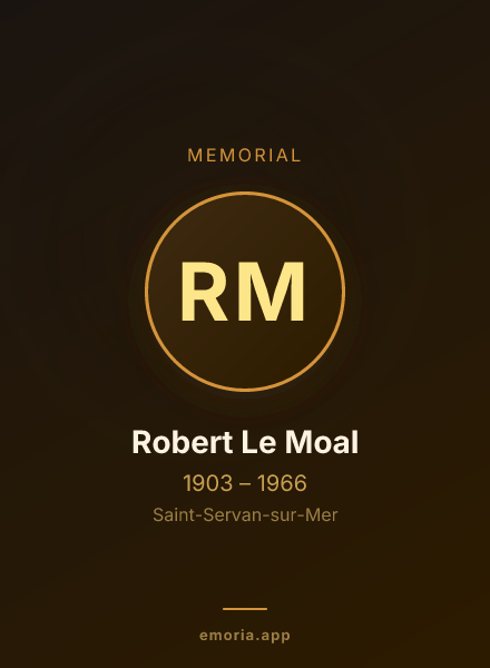 Memorial portrait of Robert Le Moal