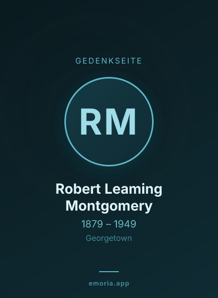 Gedenkportrait von Robert Leaming Montgomery