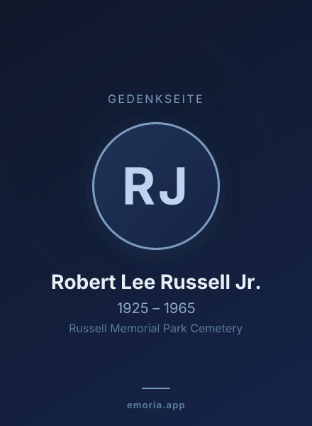 Gedenkportrait von Robert Lee Russell Jr.