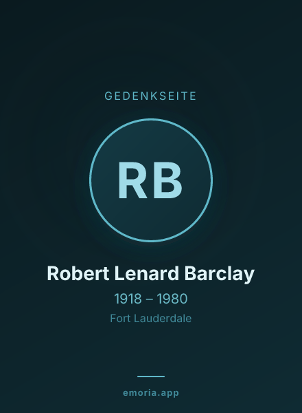Gedenkportrait von Robert Lenard Barclay