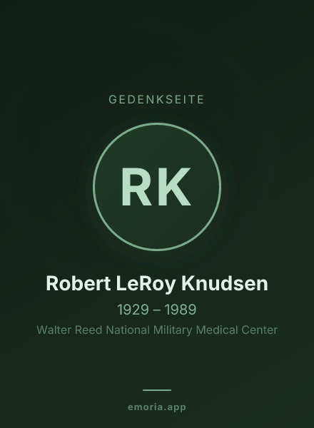 Gedenkportrait von Robert LeRoy Knudsen