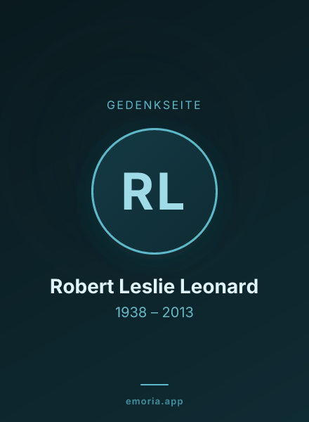 Gedenkportrait von Robert Leslie Leonard
