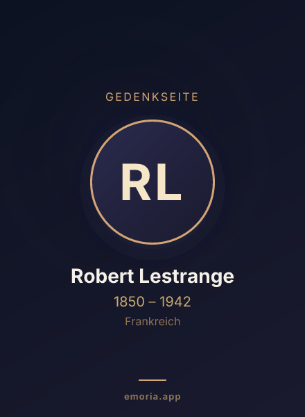 Gedenkportrait von Robert Lestrange