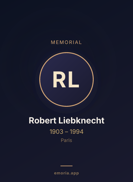 Memorial portrait of Robert Liebknecht
