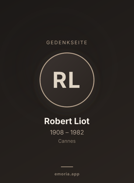 Gedenkportrait von Robert Liot