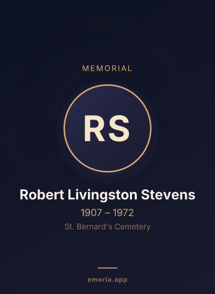 Memorial portrait of Robert Livingston Stevens