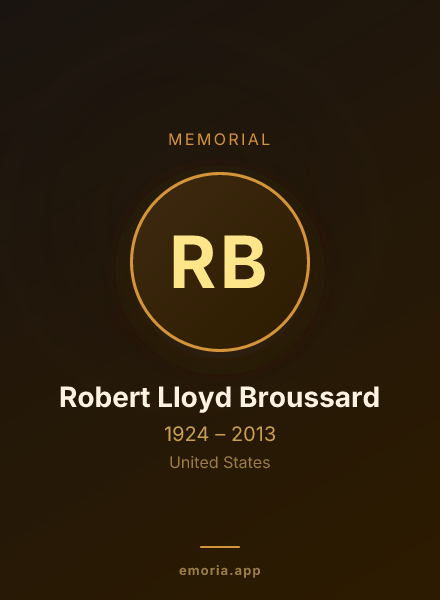 Memorial portrait of Robert Lloyd Broussard