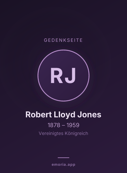 Gedenkportrait von Robert Lloyd Jones