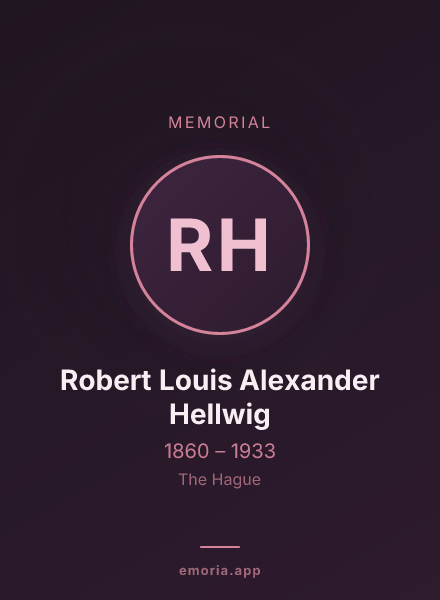 Memorial portrait of Robert Louis Alexander Hellwig