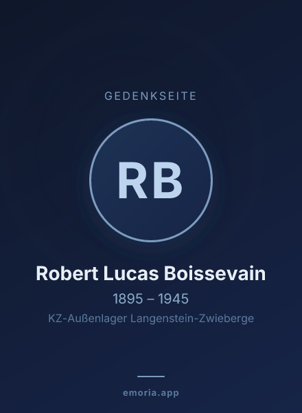 Gedenkportrait von Robert Lucas Boissevain