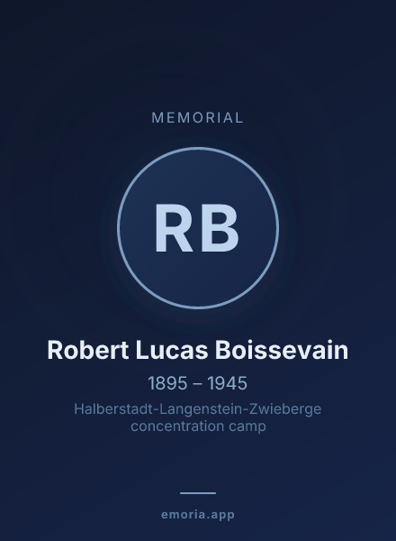 Memorial portrait of Robert Lucas Boissevain