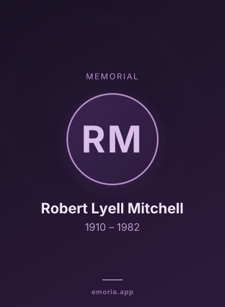 Memorial portrait of Robert Lyell Mitchell