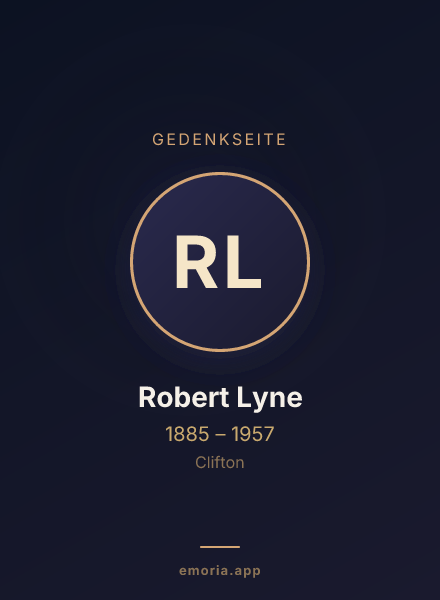 Gedenkportrait von Robert Lyne
