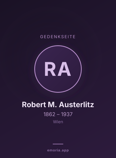Gedenkportrait von Robert M. Austerlitz