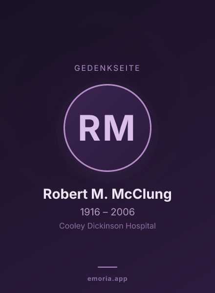 Gedenkportrait von Robert M. McClung