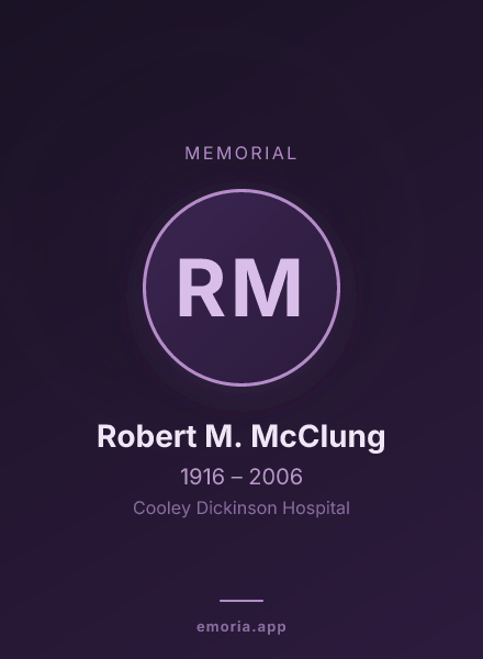 Memorial portrait of Robert M. McClung