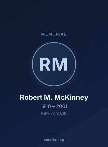 Memorial portrait of Robert M. McKinney