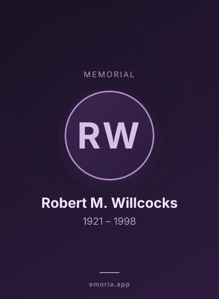 Memorial portrait of Robert M. Willcocks