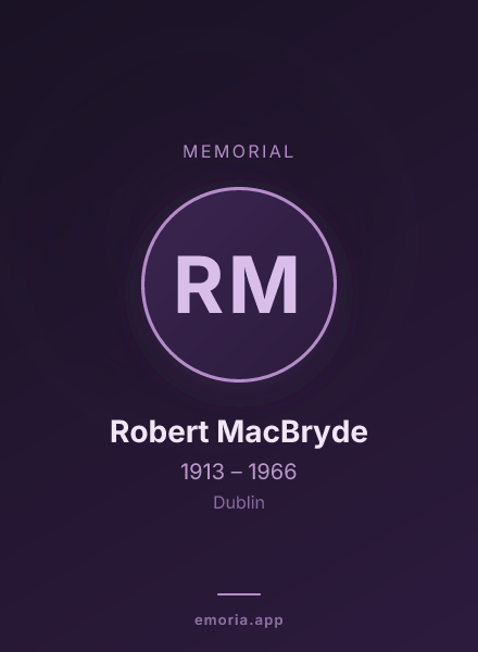 Memorial portrait of Robert MacBryde