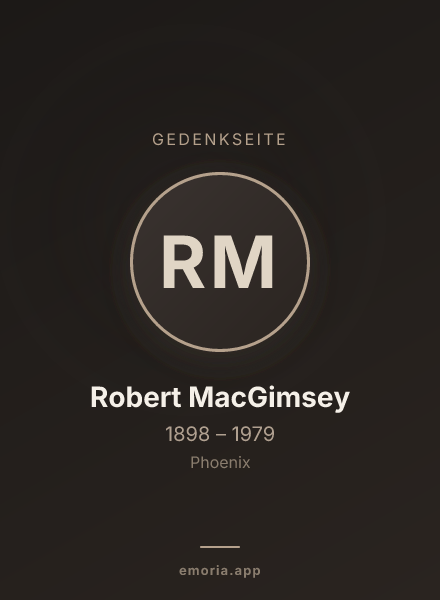 Gedenkportrait von Robert MacGimsey