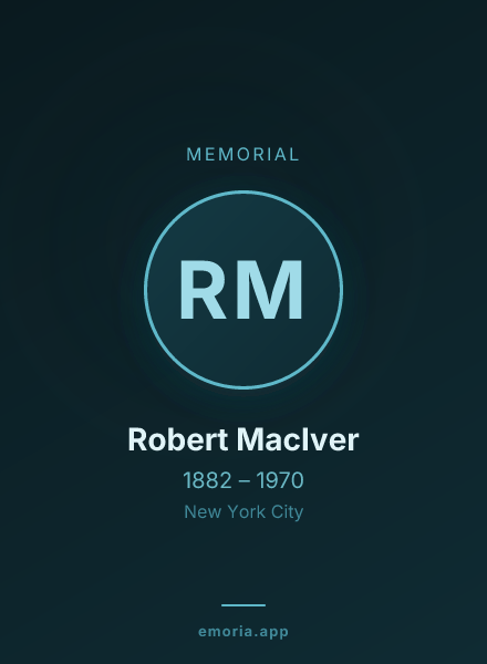 Memorial portrait of Robert MacIver