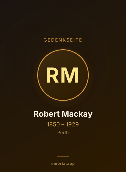 Gedenkportrait von Robert Mackay