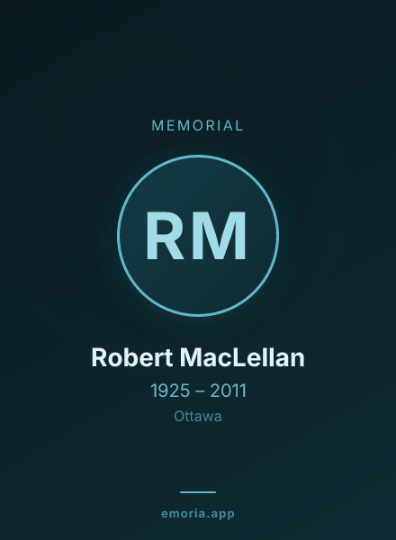 Memorial portrait of Robert MacLellan