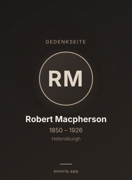 Gedenkportrait von Robert Macpherson