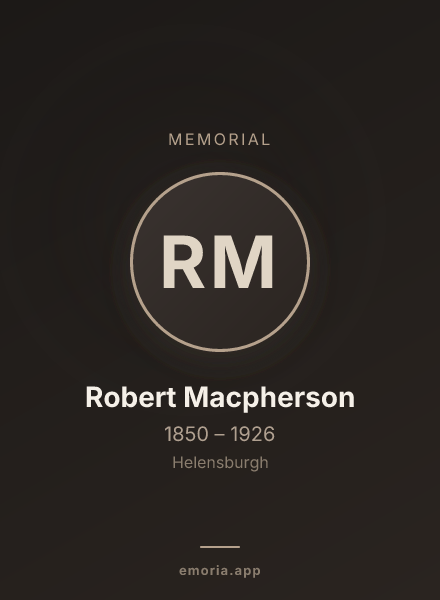 Memorial portrait of Robert Macpherson