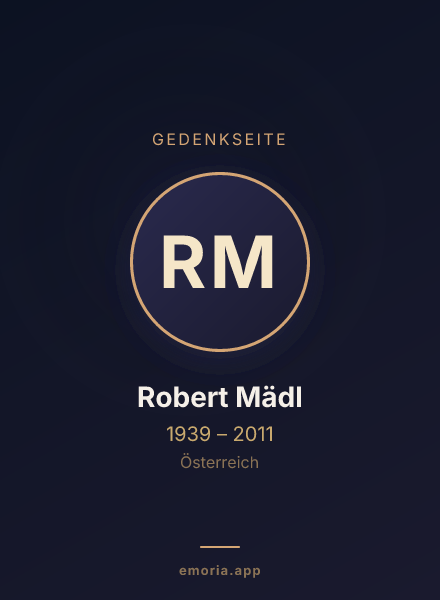 Gedenkportrait von Robert Mädl