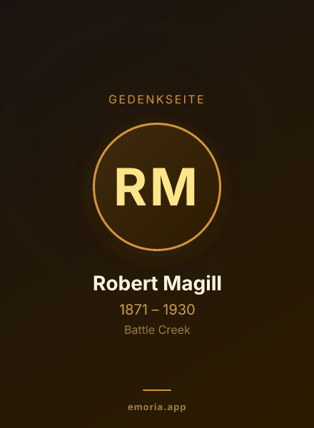 Gedenkportrait von Robert Magill