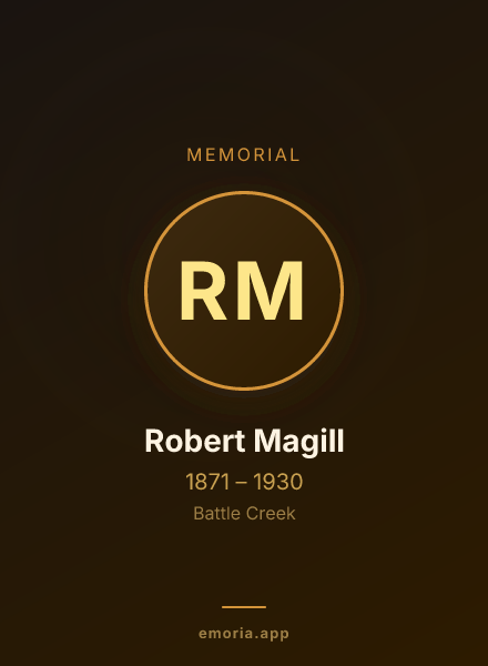 Memorial portrait of Robert Magill