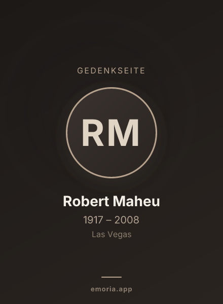 Gedenkportrait von Robert Maheu
