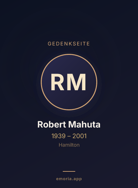 Gedenkportrait von Robert Mahuta