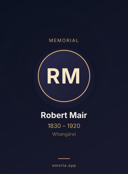 Memorial portrait of Robert Mair