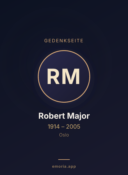 Gedenkportrait von Robert Major