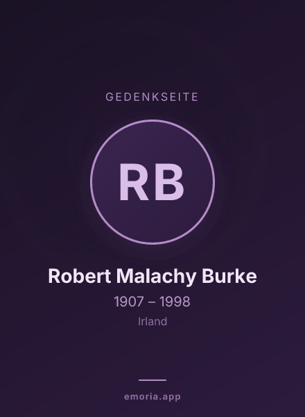 Gedenkportrait von Robert Malachy Burke
