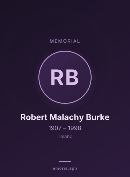 Memorial portrait of Robert Malachy Burke