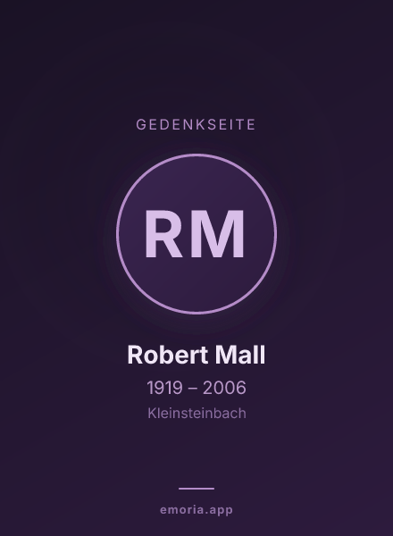 Gedenkportrait von Robert Mall