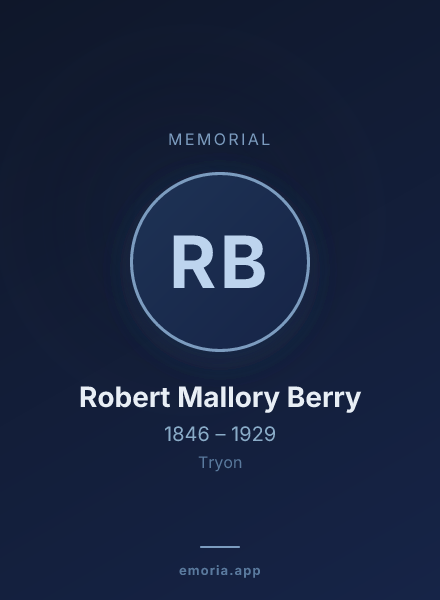 Memorial portrait of Robert Mallory Berry