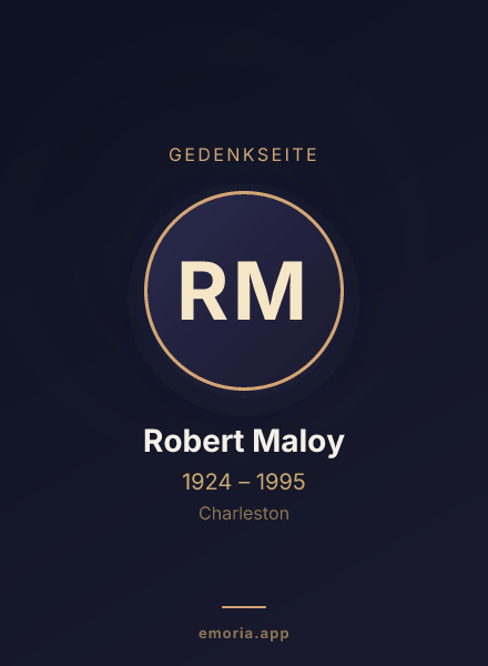 Gedenkportrait von Robert Maloy