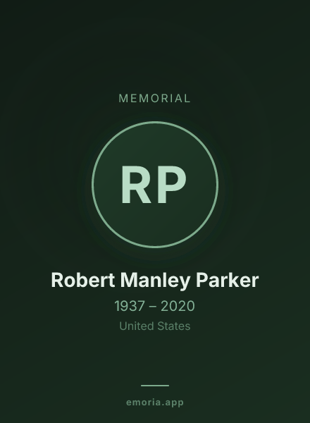 Memorial portrait of Robert Manley Parker