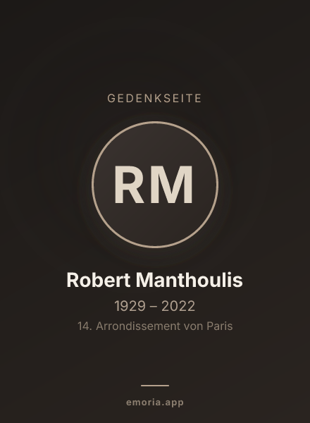 Gedenkportrait von Robert Manthoulis