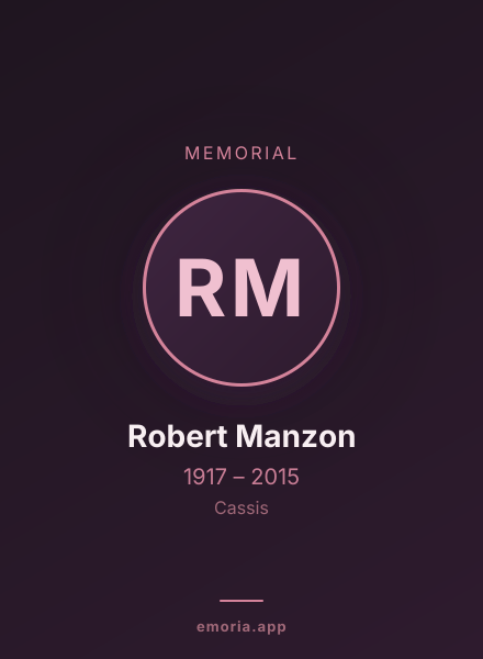 Memorial portrait of Robert Manzon
