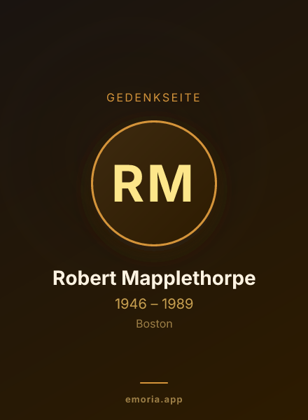 Gedenkportrait von Robert Mapplethorpe