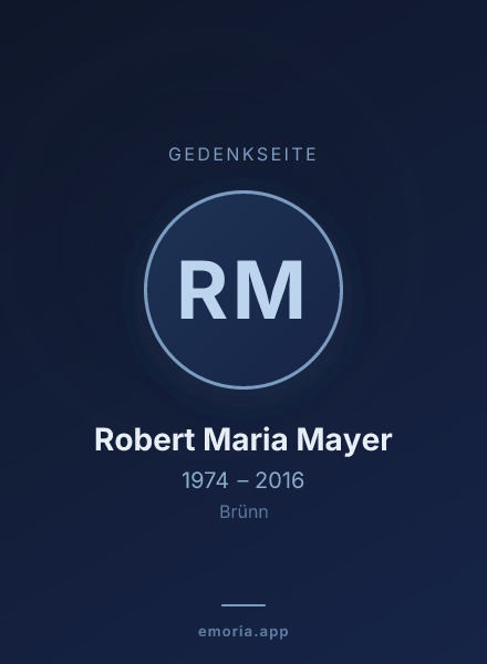Gedenkportrait von Robert Maria Mayer