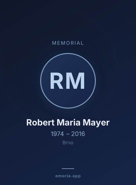 Memorial portrait of Robert Maria Mayer